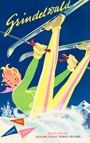 MARTIN PEIKERT (1901-1975). GRINDELWALD. Circa 1954. 40¼x25½ inches, 102¼x64¾