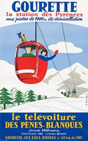 J. DELIGNE (DATES UNKNOWN). GOURETTE / LA STATION DES PYRÉNÉES. Circa 1960. 39½