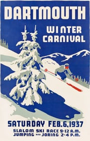 EDGAR HAYES "TED" HUNTER, JR. (1914-1995). DARTMOUTH WINTER CARNIVAL. 1937. 34¼x22¼