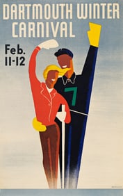 ARMSHEIMER (DATES UNKNOWN). DARTMOUTH WINTER CARNIVAL. 1938. 34¼x21½ inches, 87x54½