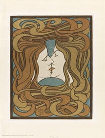 PETER BEHRENS (1868-1940). [DER KUSS]. 1898. 14¼x10¾ inches, 36¼x27½ cm.