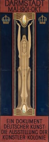PETER BEHRENS (1868-1940). DARMSTADT / MAI - 1901 - OKT. 1901. 49¼x17 inches, 125x43¼ cm.