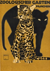 LUDWIG HOHLWEIN (1874-1949). ZOOLOGISCHER GARTEN MÜNCHEN. 1912. 46½x33 inches, 118x83¾
