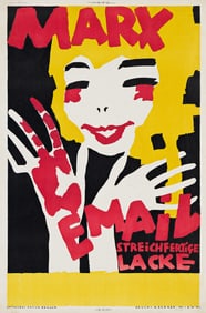 ARTUR BERGER (1892-1981). MARX EMAIL / STREICHFERTIGE LACKE. 1912. 37x24¾ inches, 94x62¾