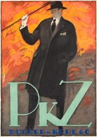 CHARLES LOUPOT (1892-1962). PKZ / BURGER - KEHL & C. 1921. 49¾x35¼ inches, 125¼