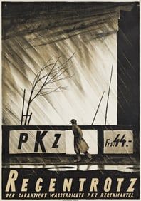 OTTO BAUMBERGER (1889-1961). PKZ / REGENTROTZ. 1924. 51x35¾ inches, 129½x91 cm. Wolfsberg,