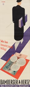 HENRY EHLERS (1897-1988). BAMBERGER & HERTZ. Circa 1930s. 93¾x33¼ inches, 238¼