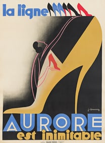 JEAN CHASSAING (1905-1938). LA LIGNE / AURORE EST INIMITABLE. Circa 1930. 62x46 inches, 158x117 cm.