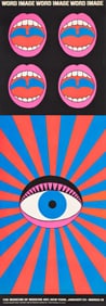 TADANORI YOKOO (1936- ). WORD IMAGE. 1968. 49x17 inches, 124½x43¼ cm. Poster Originals