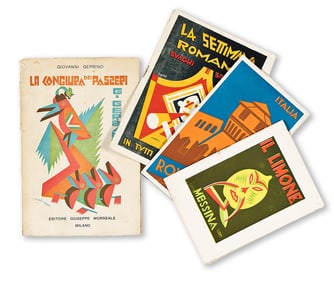 FORTUNATO DEPERO (1892-1960). [FUTURIST EPHEMERA & PUBLICATIONS]. Group of 14 books, pamphlets &