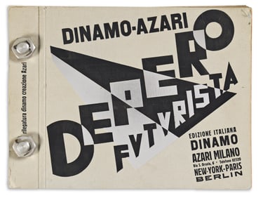 FORTUNATO DEPERO (1892-1960). FUTURISTA. Bolted book. 1927. 9½x12½ inches, 24x13¾ cm.