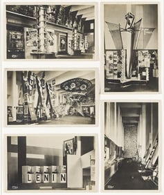 EL LISSITZKY (1890-1941). [PRESSA EXHIBITION IN COLOGNE]. Group of 5 postcards. 1928. Each 3½