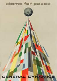 ERIK NITSCHE (1908-1998). GENERAL DYNAMICS / ATOMS FOR PEACE. 1955. 50¼x35¾ inches,