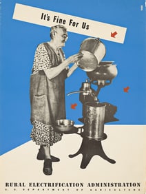 LESTER BEALL (1903-1969). IT'S FINE FOR US / RURAL ELECTRIFICATION ADMINISTRATION. 1939. 40¼