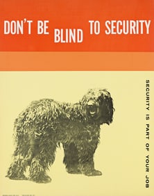VARIOUS ARTISTS. [MARQUARDT / SECURITY IS PART OF YOUR JOB]. Group of 13 posters. Circa 1970s. Sizes