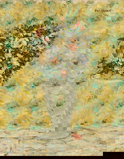 ARNOLD FRIEDMAN (1879 - 1946) Still Life (Flowers).: ARNOLD FRIEDMAN (1879 - 1946) Still Life (Flowers). Oil on canvas. 510x410 mm; 20⅛x16 inches. Signed upper right. Inscribed in oil, verso. Provenance Avery Galleries, Haverford, Pennsylvania (la