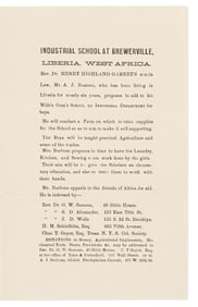 (AFRICA.) Antero J. Barboza. Letter by Henry Highland Garnet's son-in-law, requesting support of the
