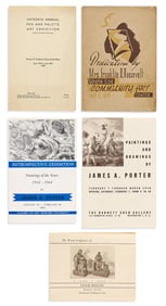 (ART.) Group of 5 art exhibition brochures.