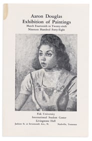 (ART.) "Aaron Douglas Exhibition of Paintings" catalogue from Fisk University.