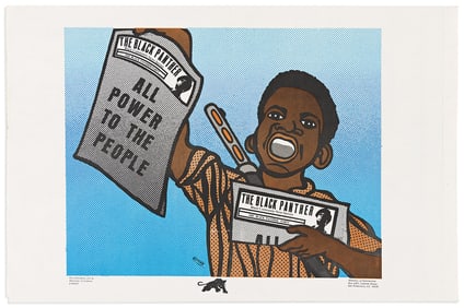 (BLACK PANTHERS.) Emory Douglas. All Power to the People [Black Panther newsboy].