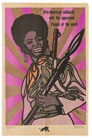 (BLACK PANTHERS.) Emory Douglas, artist. Afro-American Solidarity with the Oppressed People of the