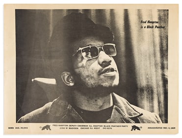 (BLACK PANTHERS.) Fred Hampton is a Black Panther . . . Assassinated Dec. 4, 1969.