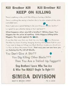 (BLACK POWER.) Kill Brother Kill . . . Stop Brothers! Learn Who You Are & Who You Really Ought To