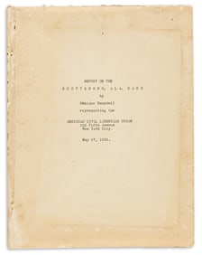 (CIVIL RIGHTS.) Hollace Ransdell. Report on the Scottsboro, Ala. Case.