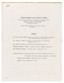 (CIVIL RIGHTS.) Conference packet on "American Democracy and the Welfare of Negroes" featuring Mary