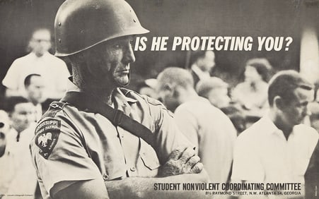 (CIVIL RIGHTS.) Danny Lyon; photographer. Is He Protecting You?