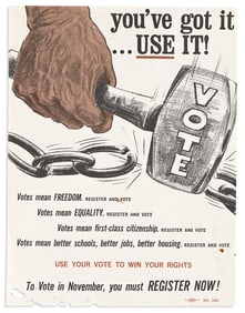 (CIVIL RIGHTS.) You've Got It . . . Use It! . . . To Vote in November, You Must Register Now!