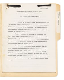 (CIVIL RIGHTS.) Proposed Plan of Organization and Action for the Chicago Freedom Movement.