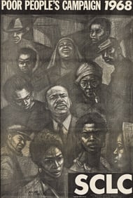 (CIVIL RIGHTS.) Herman "Kofi" Bailey; artist. Poor People's Campaign 1968, SCLC.
