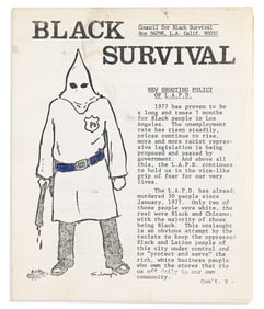 (CIVIL RIGHTS.) Black Survival.