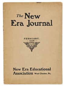 (EDUCATION.) First issue of "The New Era Journal," produced by graduates of a Pennsylvania teacher's