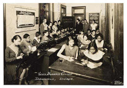 (EDUCATION.) Photograph of Lewis Business College in Indiana.
