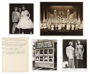 (ENTERTAINMENT.) Photographs, manuscript lyrics and other papers of Harlem entertainers Thomas