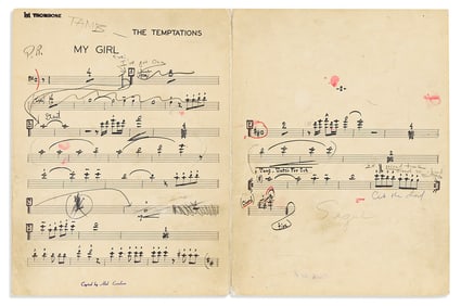 (ENTERTAINMENT--MUSIC.) Large collection of Temptations memorabilia, including arrangements for