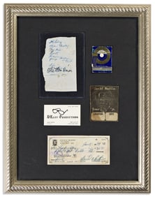 (ENTERTAINMENT--MUSIC.) Group of 4 framed displays of Temptations / David Ruffin memorabilia,