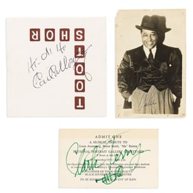 (ENTERTAINMENT--MUSIC.) Group of autographs of Duke Ellington, Cab Calloway, and Clark Terry.
