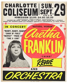 (ENTERTAINMENT--MUSIC.) Charlotte Coliseum . . . In Concert . . . "Natural Woman" Aretha Franklin .