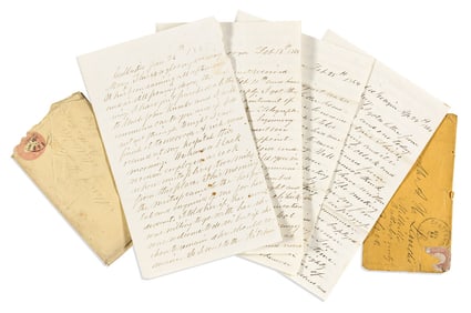 (MILITARY--CIVIL WAR.) Letters of a Union surgeon, discussing his "contraband" hospital cook, the