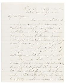 (MILITARY--CIVIL WAR.) Wilmon W. Blackmar. Letter describing the jubilation of the newly emancipated