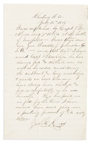 (MILITARY--CIVIL WAR.) Jake Hays[?] Testimony of his service as his servant to a Confederate general