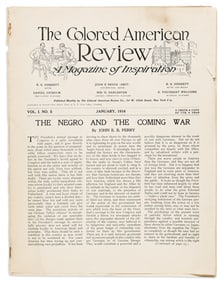 (PERIODICALS.) Issue of "The Colored American Review: A Magazine of Inspiration."