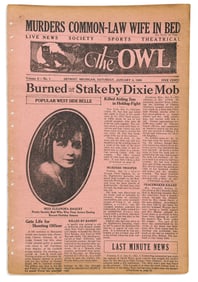 (PERIODICALS.) Long run of the Detroit news weekly, "The Owl."