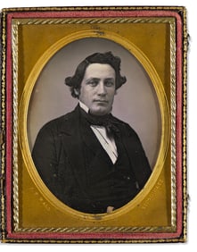 (PHOTOGRAPHY.) James Presley Ball. Quarter-plate ambrotype by the pioneering photographer.