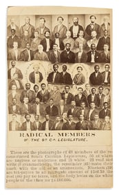 (RECONSTRUCTION.) [James G. Gibbes, photographer.] Radical Members of the So. Ca. Legislature.