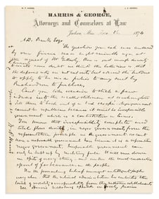 (RECONSTRUCTION.) Wiley P. Harris. An ex-Confederate lawyer complains about "Negro government" in