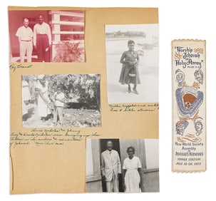 (RELIGION.) Papers of a Pittsburgh Jehovah's Witness and her husband, a Negro National League